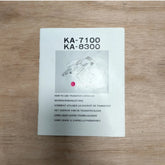 Brother KA 8300 Instruction Manua