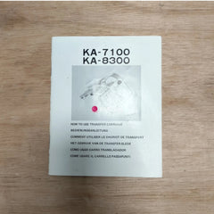 Brother KA 8300 Instruction Manua