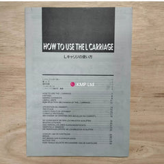 Brother KA9000 Lace Carriage INSTRUCTIONS MANUAL