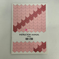 Brother KH 230 Chunky INSTRUCTION MANUAL