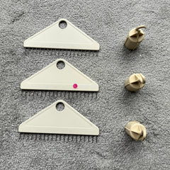 Silver Reed Set 3 TRIANGLE COMBS and 3 SMALL WEIGHTS.