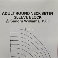 Sandra Williams PATTERN PAPER Adult Round Neck & Adult V-neck Raglan Full Scale