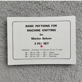 Marion Nelson 3 PLY Basic Pattern Cards for RAGLAN, SET-IN SLEEVE, SLEEVELESS