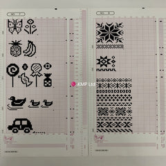 Silver Reed SK 580 ORIGINAL 15 PATTERN CARDS