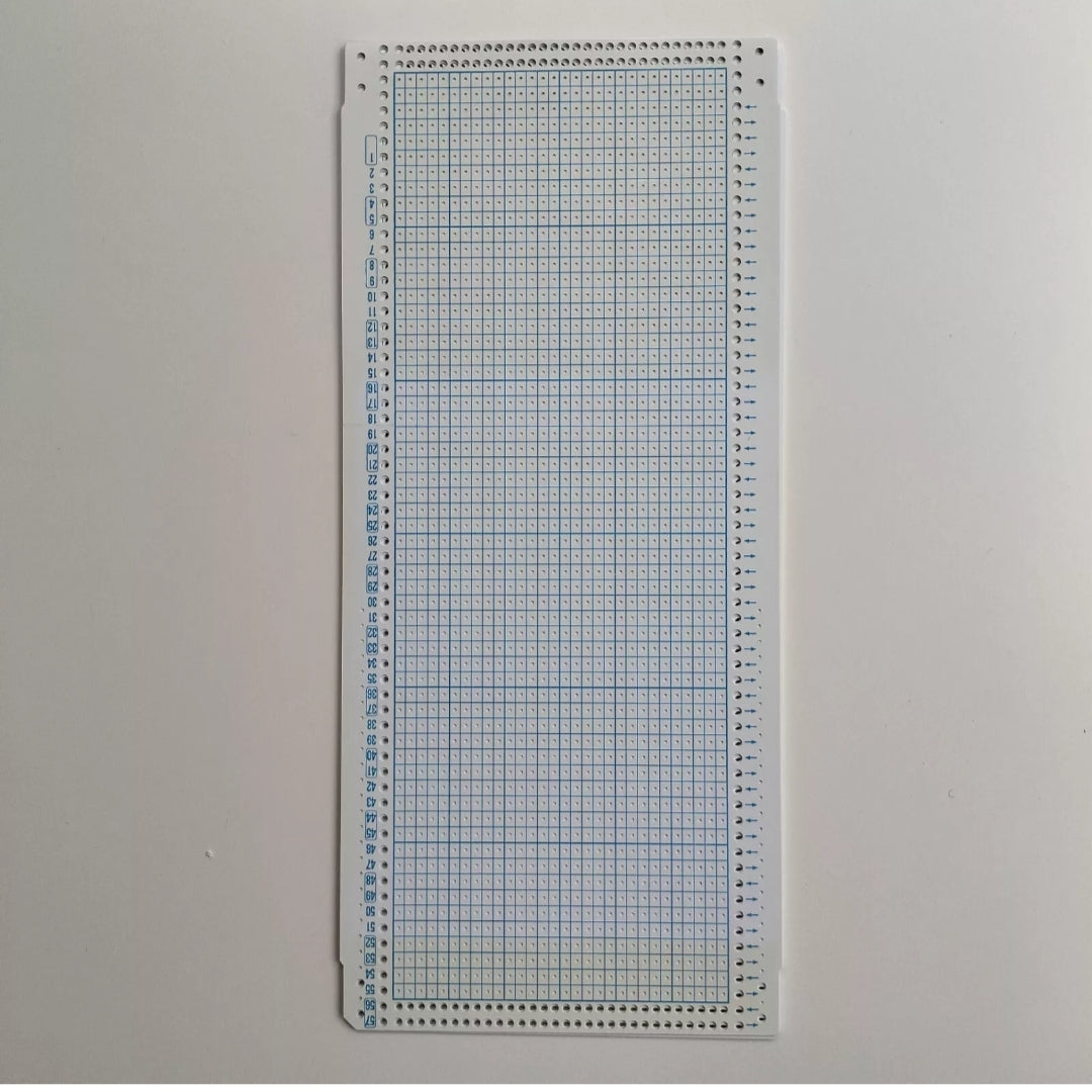 Knitmaster Fine-Gauge 3.6mm 30 Stitch Knitting Machine BLANK PUNCHCARDS x10