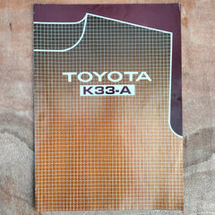 Toyota K33-A Knit Tracer Manual