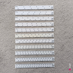 Silver Reed KR-21 Electronic Knit Contour 11 STITCH SCALES for 1/2 drafting