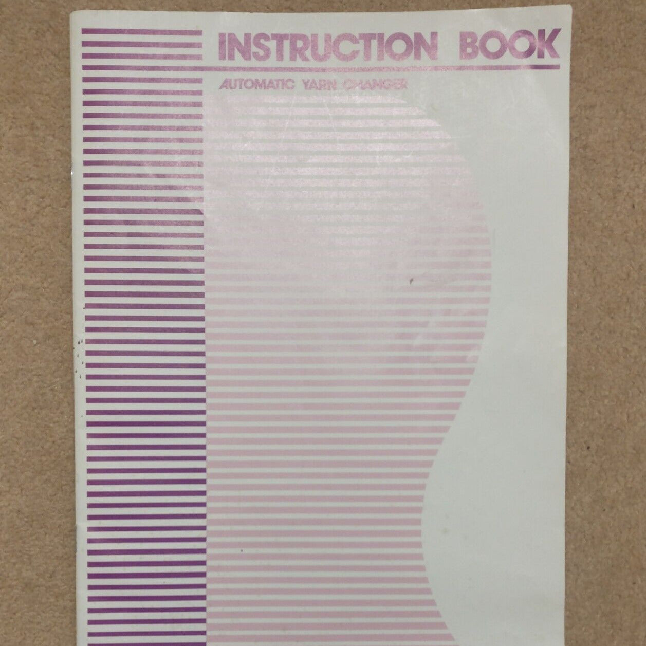 Knitmaster Colour Changer YC-6 INSTRUCTIONAL BOOK