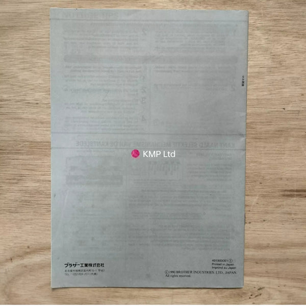Brother KA9000 Lace Carriage INSTRUCTIONS MANUAL