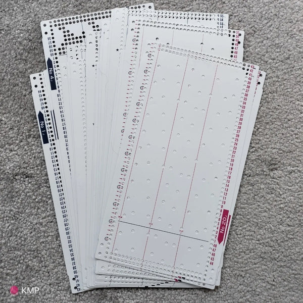 Brother KH-860 Knitting Machine SET OF ORIGINAL PUNCHCARDS