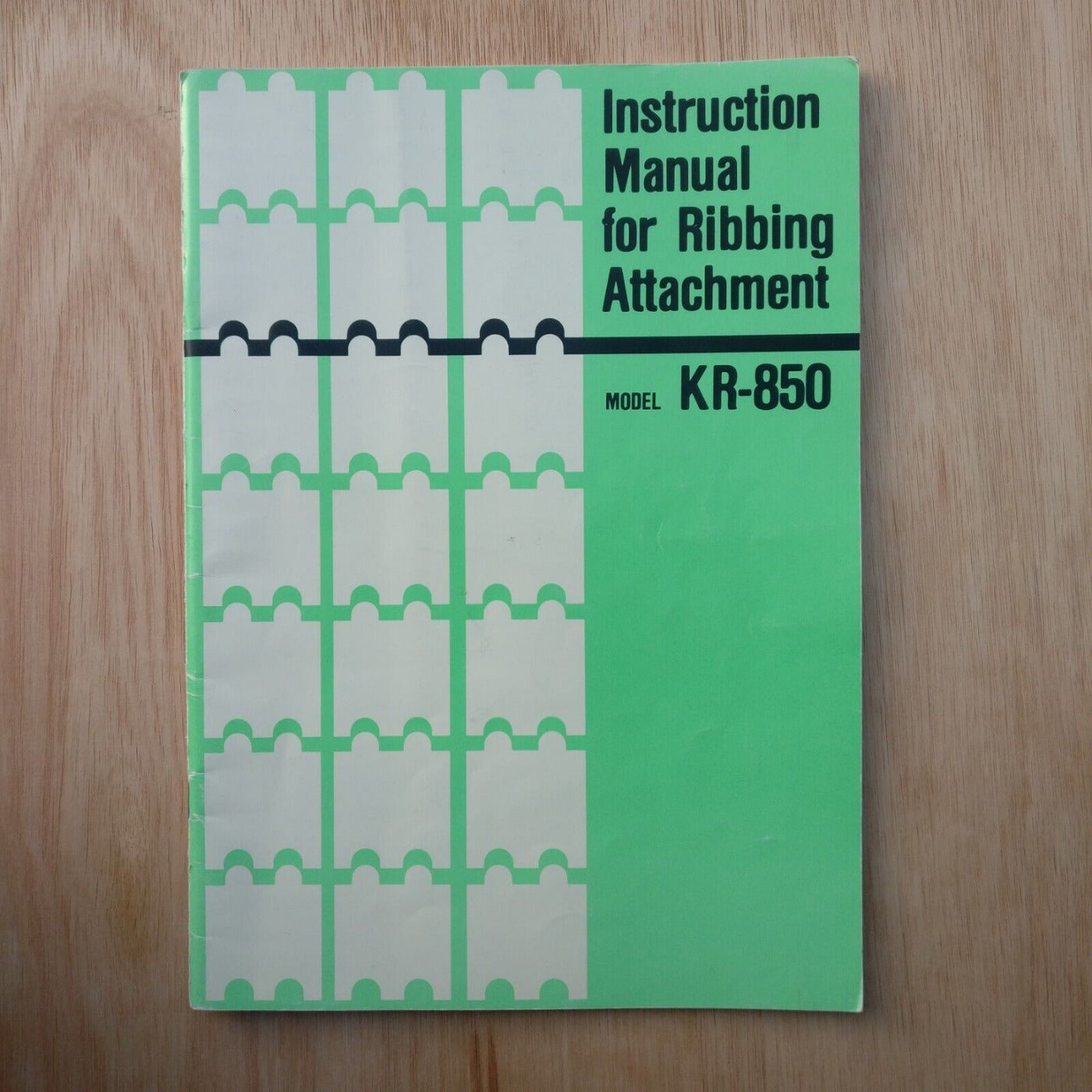 Brother KR-850 Ribber INSTRUCTION MANUAL Main image