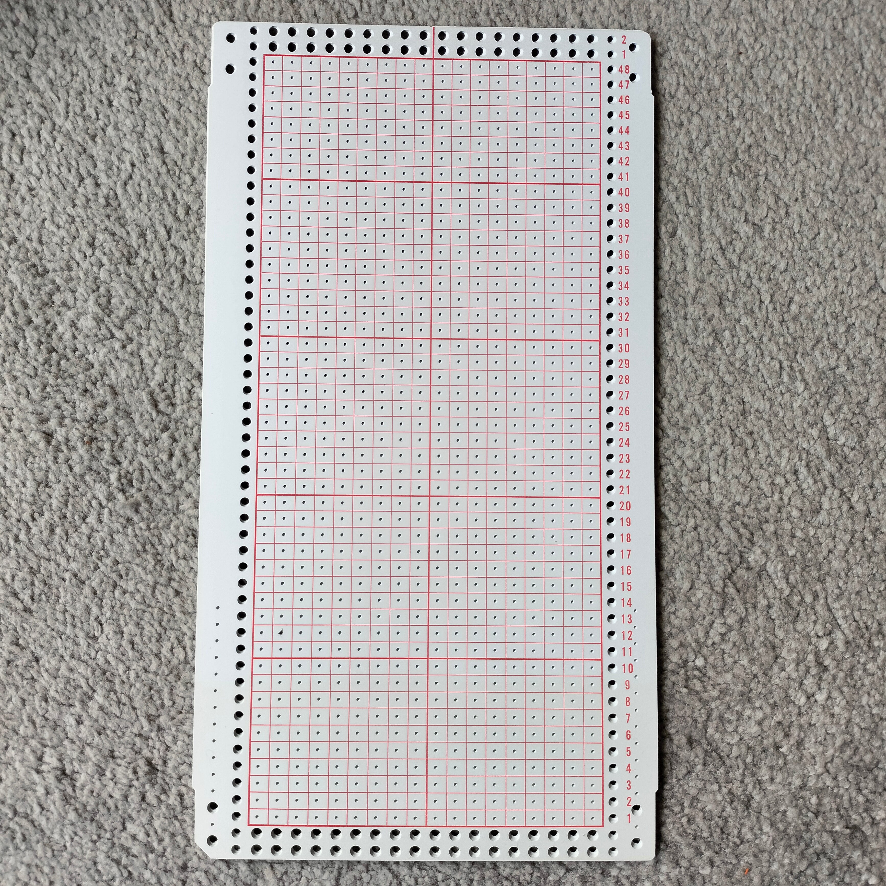 Knitmaster HK-160 Mid-Gauge 6.5 Knitting Machine BLANK PUNCHCARDS x10 Main image