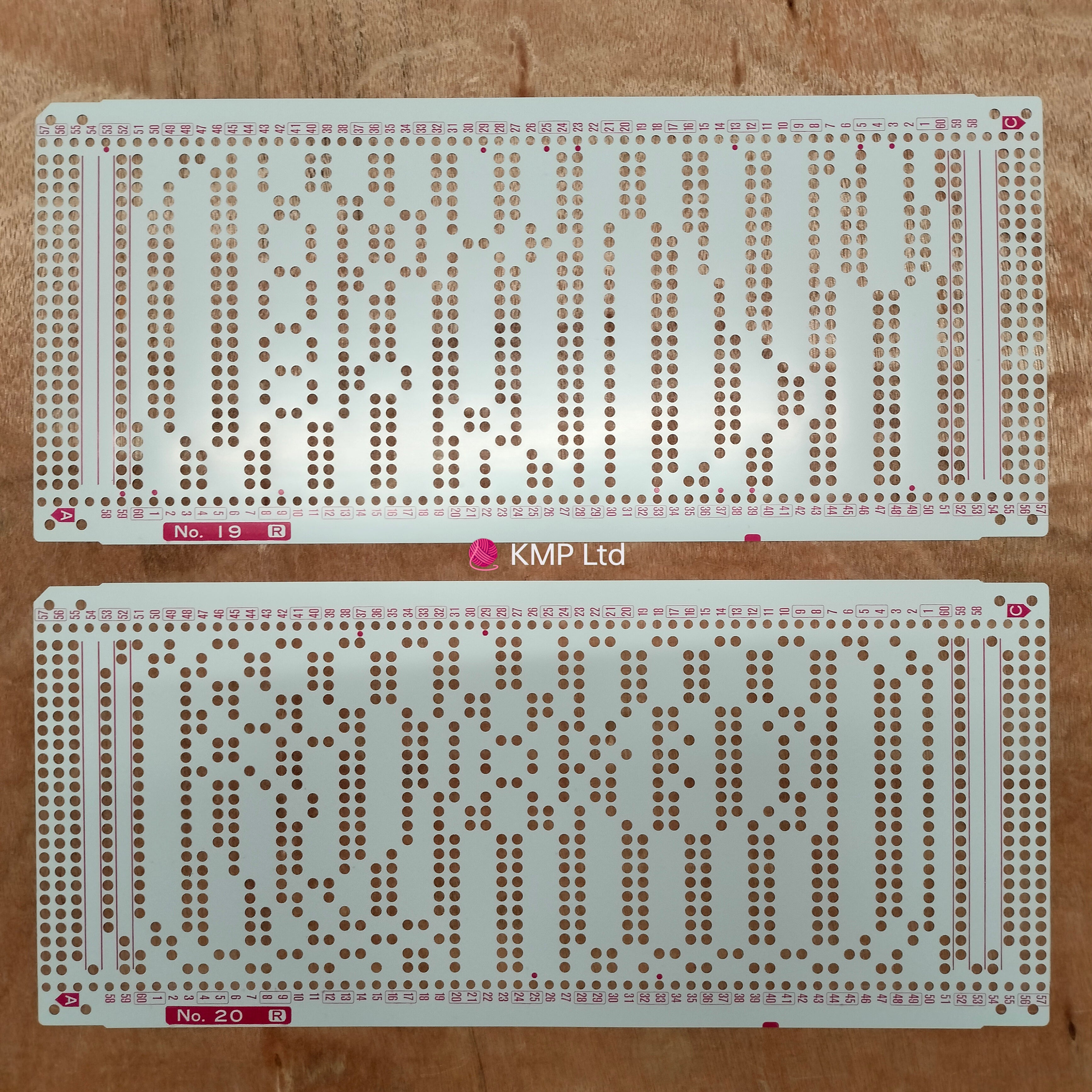 Knitmaster YC-2 Colour Changer Original 10 PUNCHCARDS R11-R20 Main image
