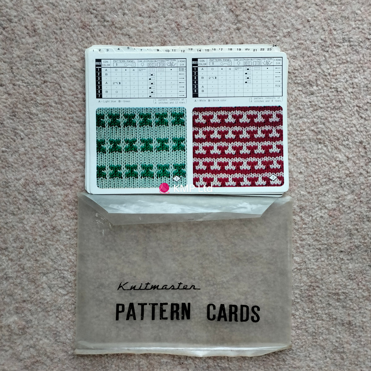 Knitmaster ES 302 Pattern Cards
