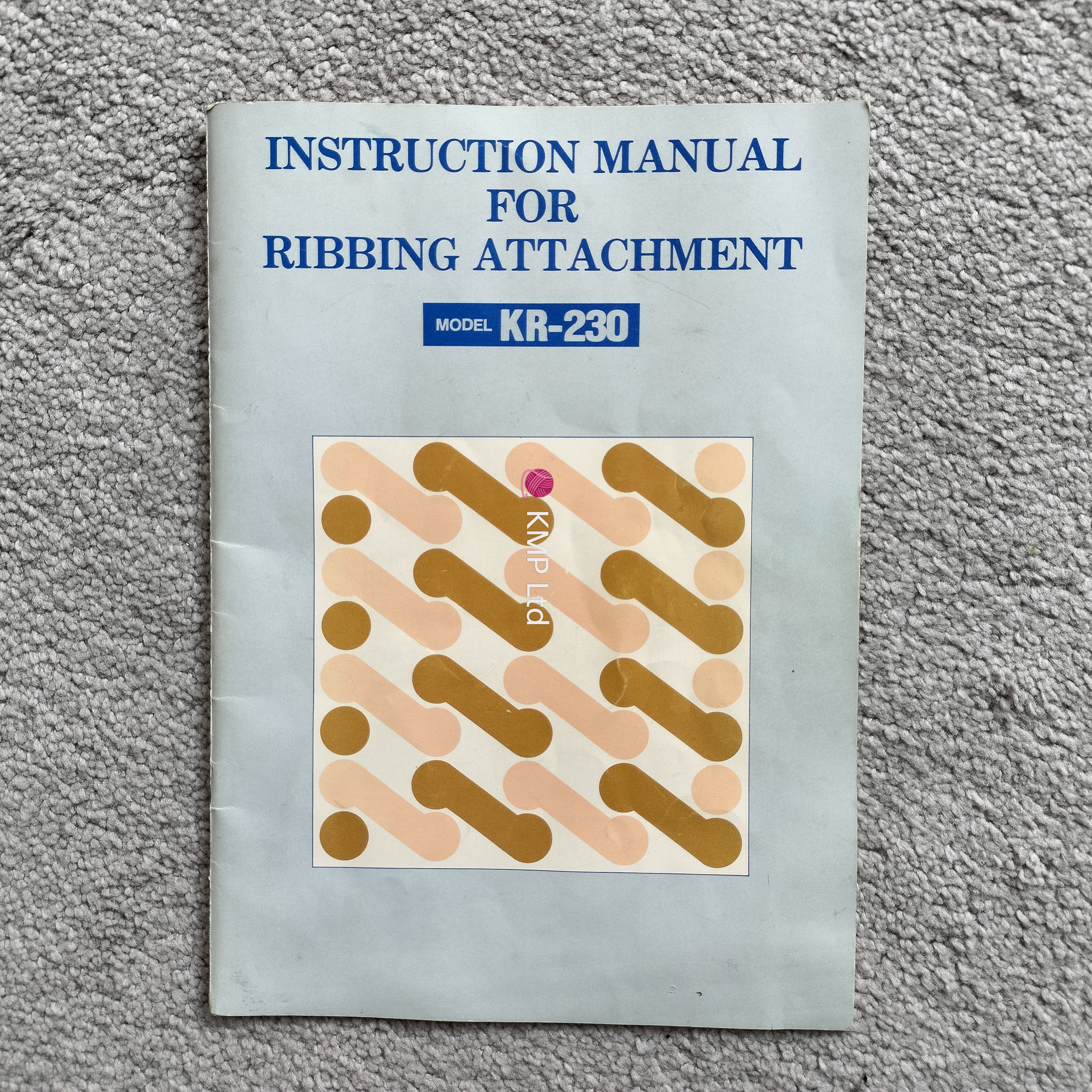 Brother KR-230 Chunky Ribbing Attachment INSTRUCTION MANUAL Main image