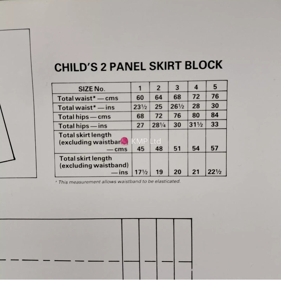 Sandra Williams Paper Pattern CHILD'S TROUSERS & SKIRT, LADY'S SKIRTS Full Scale