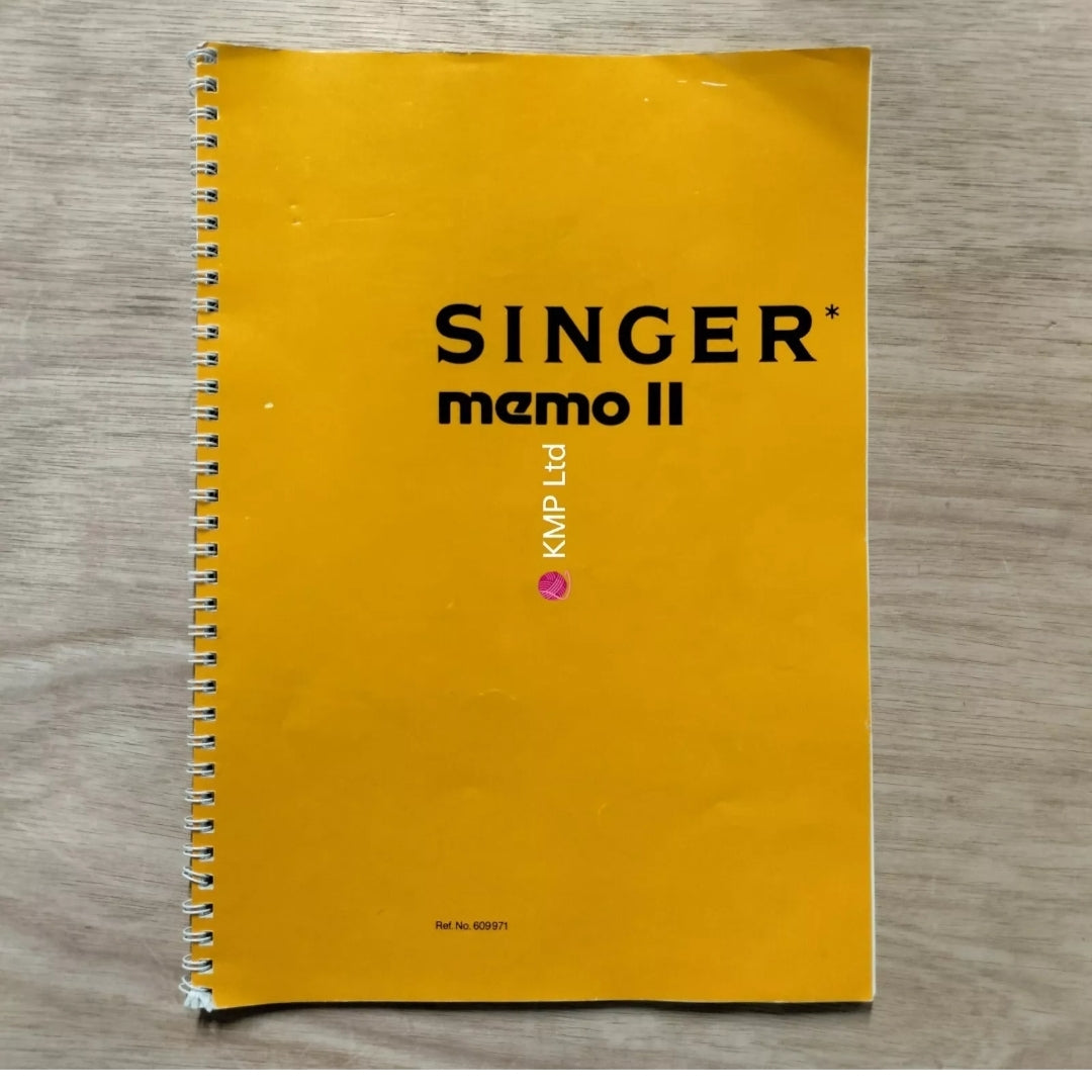 Singer Memo II Knitting Machine INSTRUCTIONS MANUAL