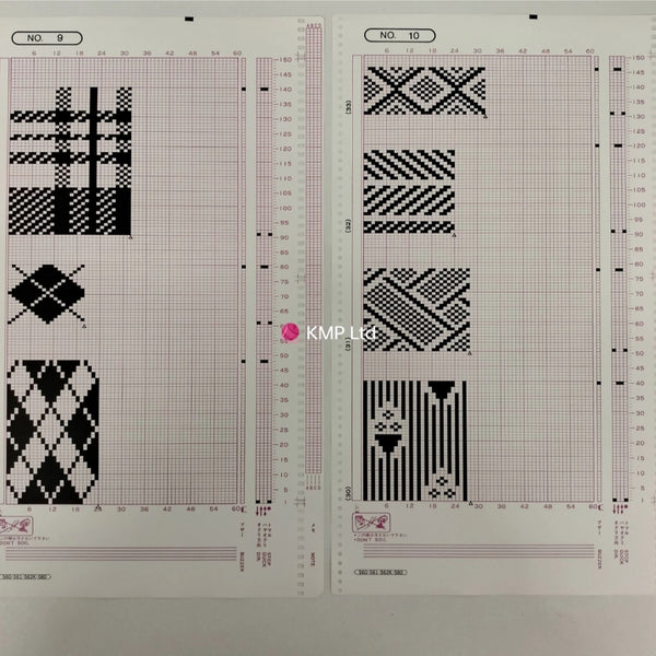 Silver Reed SK 580 ORIGINAL 15 PATTERN CARDS