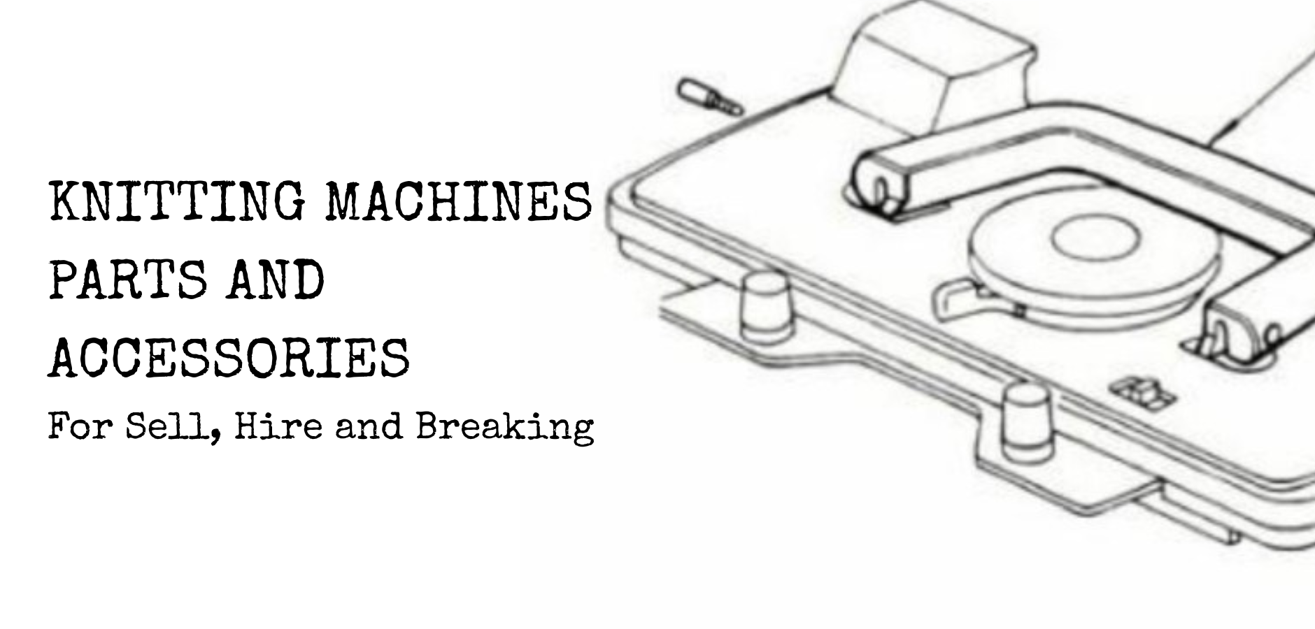 Black and white image of a knitting machine carriage