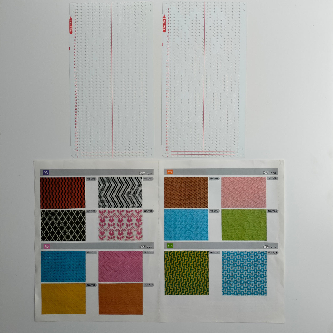 Knitmaster HK-160/ MK-70 Mid-Gauge 6.5mm Original PUNCHCARDS Main image