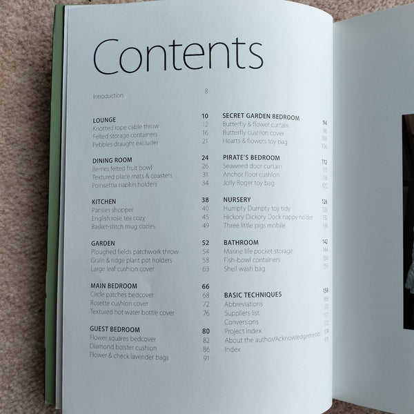The Knitted Home Hand knitted project from room by room By SIAN BROWN Contents page
