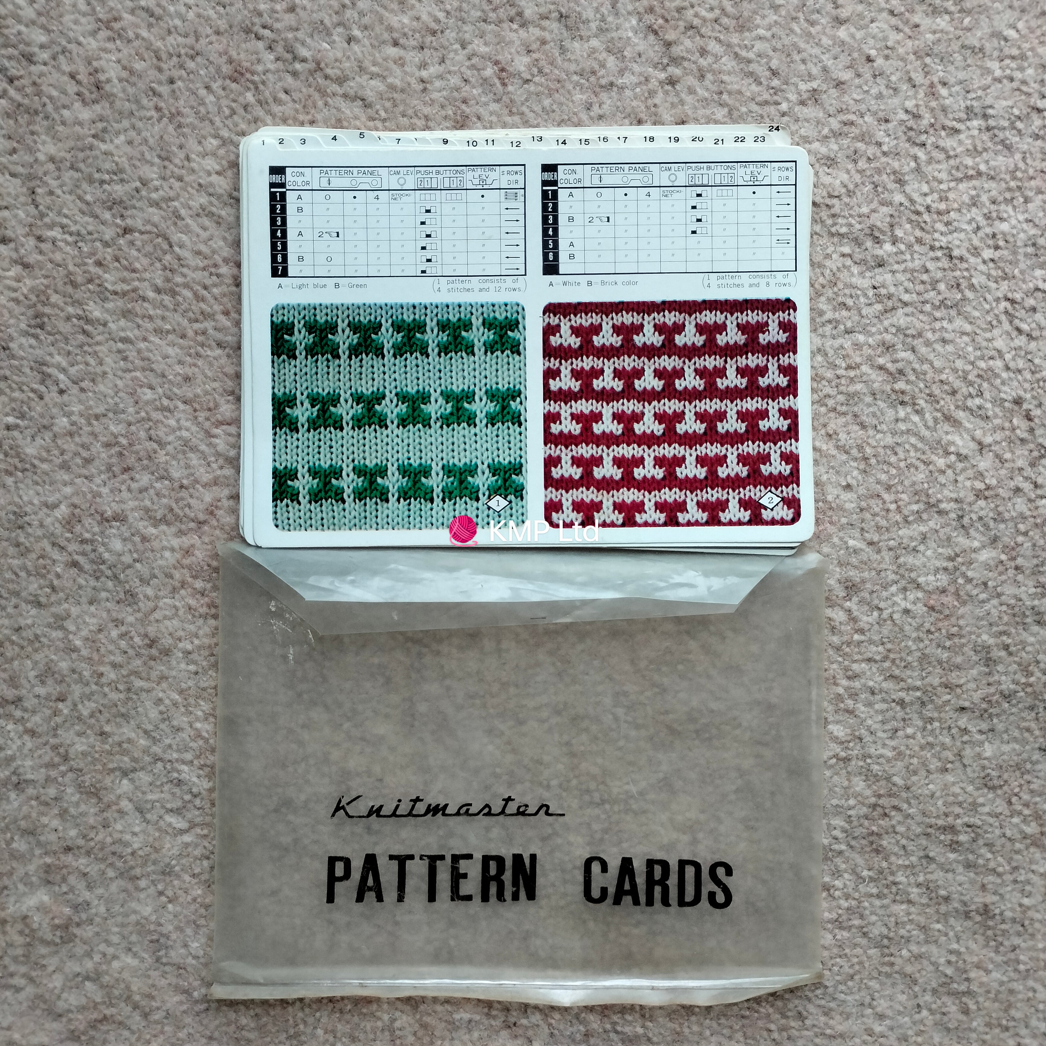 Knitmaster ES 302 Pattern Cards