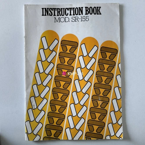 Knitmaster SR-155 Chunky Ribber INSTRUCTION MANUAL