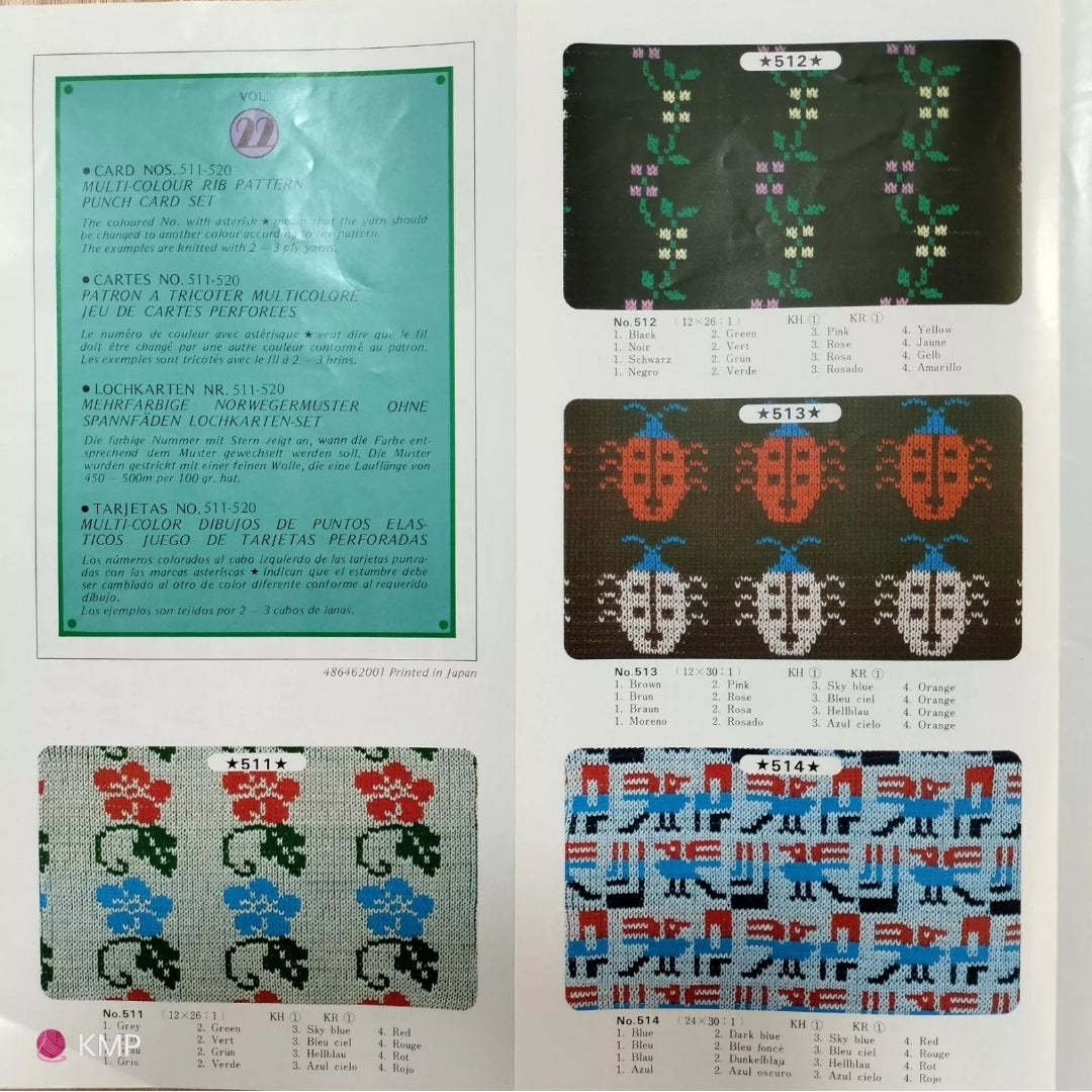 Multi-Colour Rib Pattern Punch Card (Vol. 22) Set Secondary image