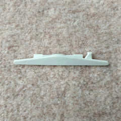 A white plastic row counter trip cam for a Passap E 6000 knitting machine, placed on a beige background.