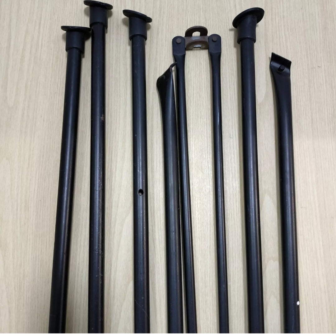 Passap Duomatic 80 Stand Legs for a knitting machine, displaying various parts laid out on a surface. Main image