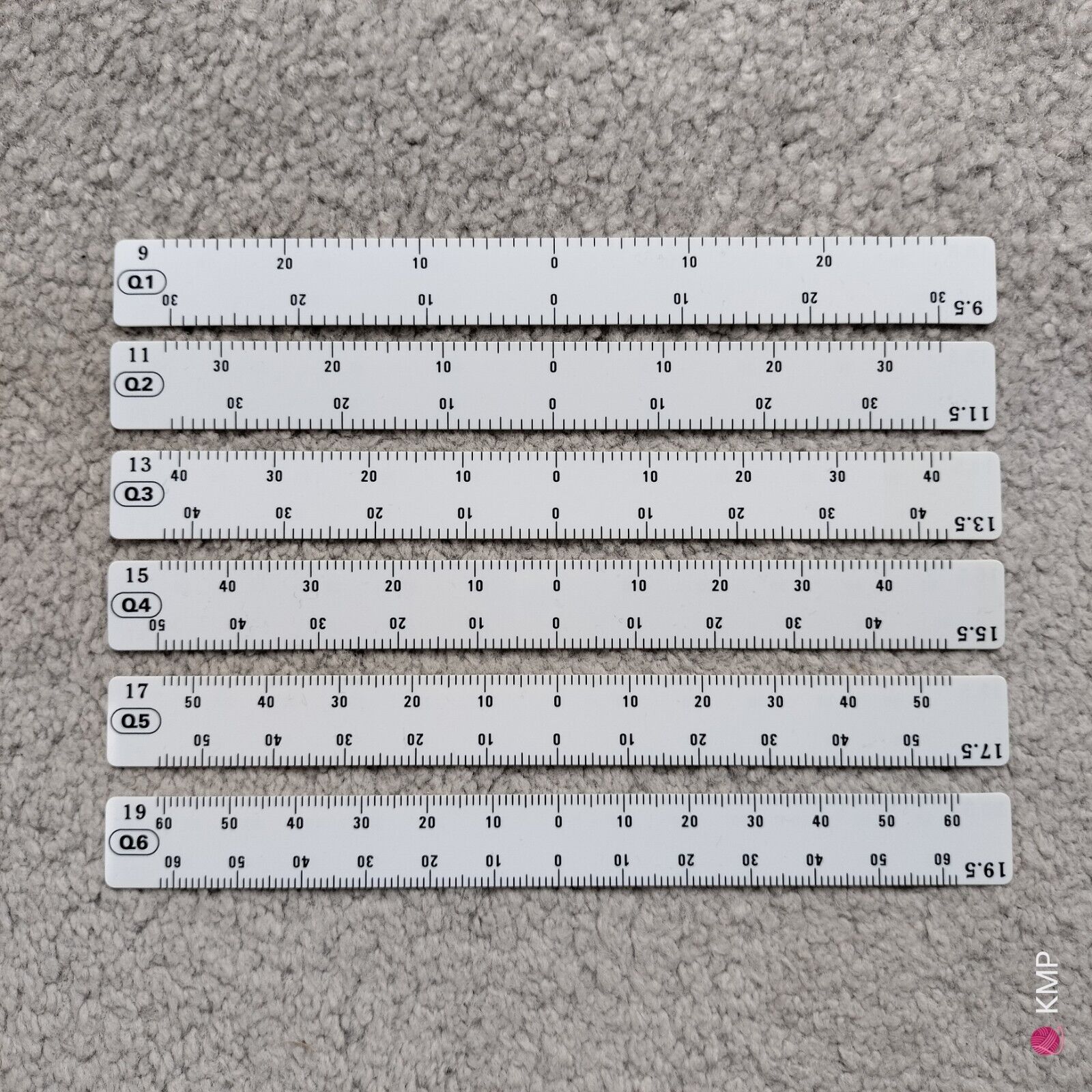 Silver Reed KR-21 Electronic Knit Contour 6 STITCH SCALES for 1/4 drafting Main image