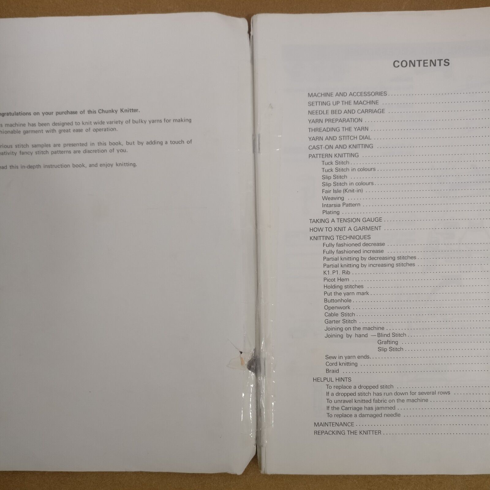 Knitmaster Mod 151 INSTRUCTION BOOK worn out Secondary image