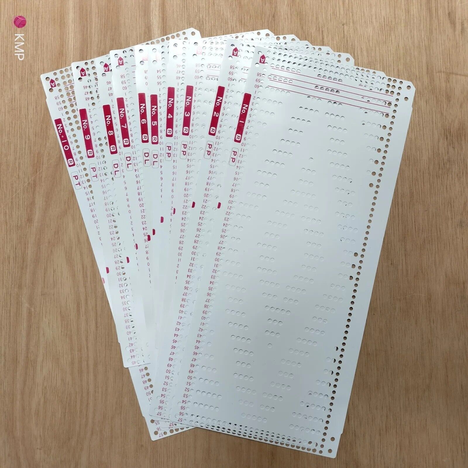 Knitmaster SRP-20 Ribber Original PUNCHCARDS x10 Main image