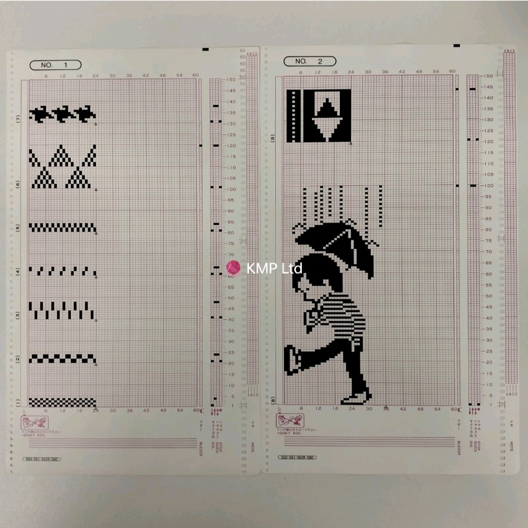 Silver Reed SK 580 ORIGINAL 15 PATTERN CARDS Main image