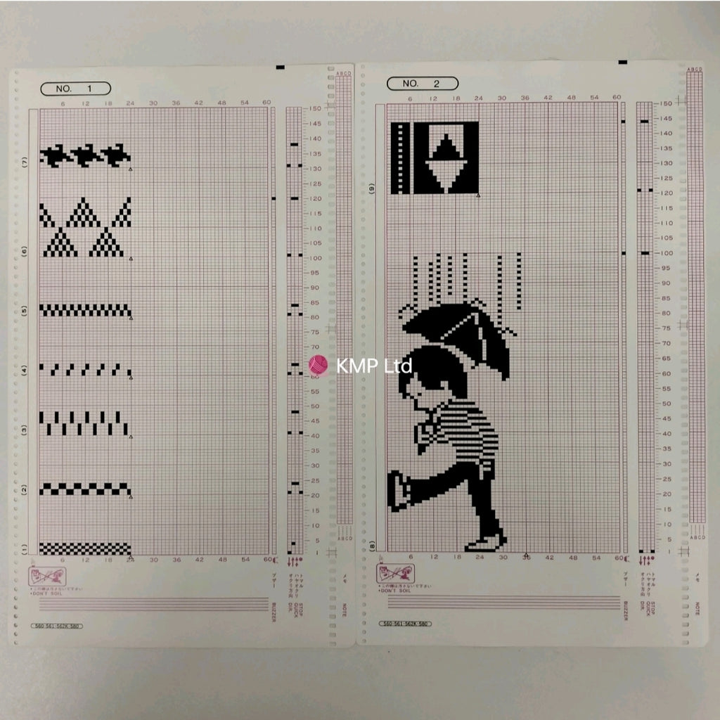 Silver Reed SK 580 ORIGINAL 15 PATTERN CARDS
