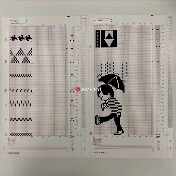 Silver Reed SK 580 ORIGINAL 15 PATTERN CARDS