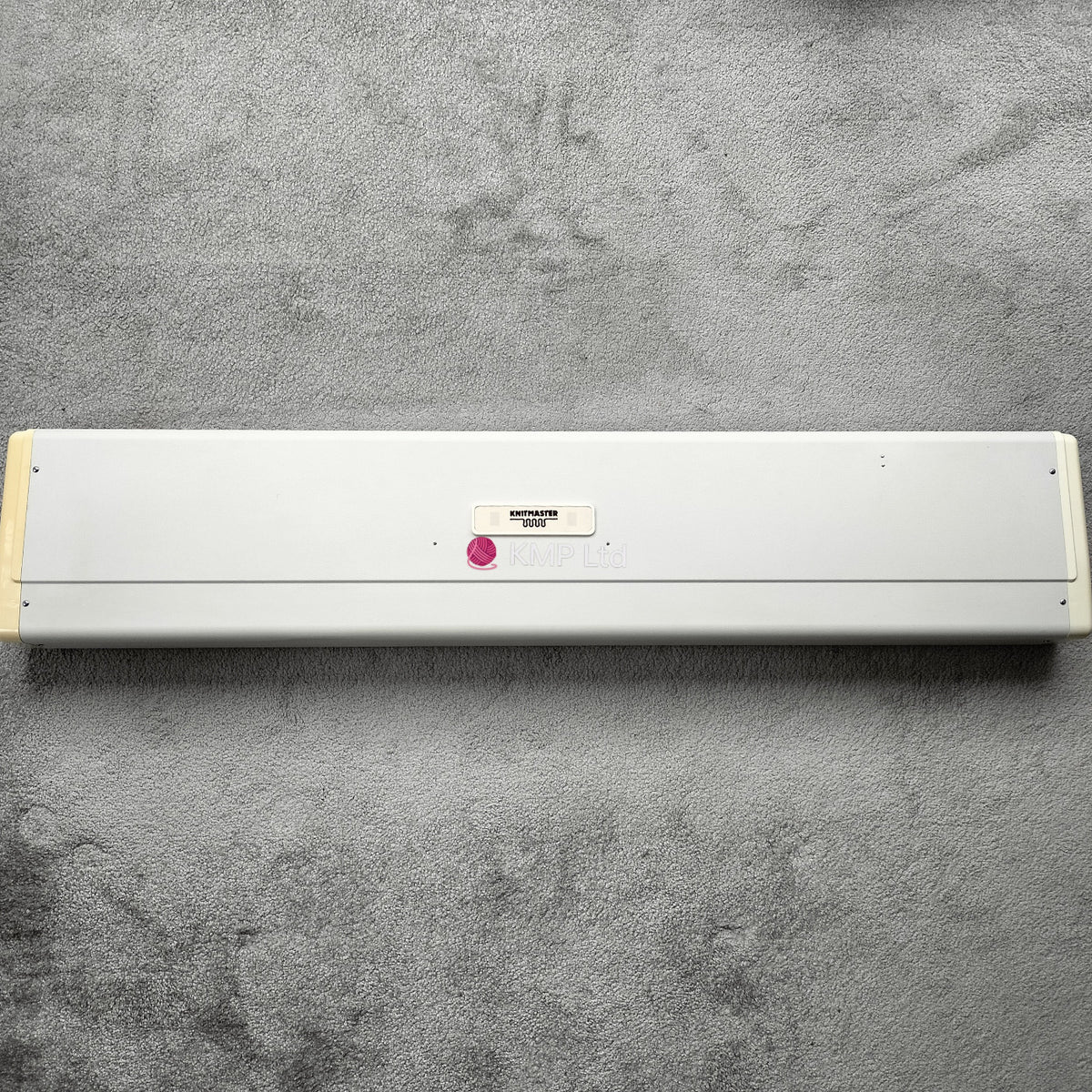Silver Reed SK 890 Chunky Electronic Knitting Machine TOP COVER, used, with visible signs of wear like yellowing on the side edges.