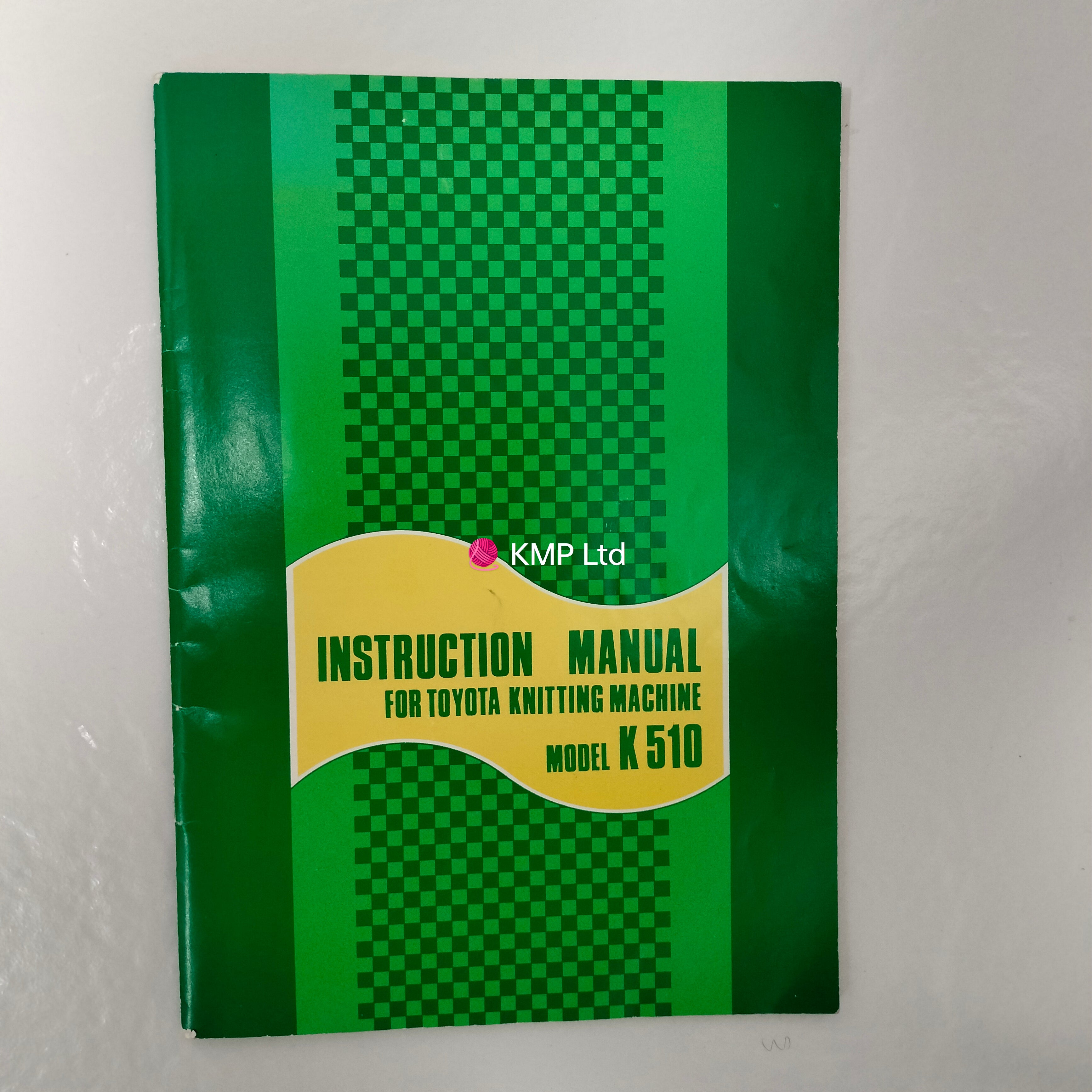Toyota K 510 Knitting Machine Instruction Manual Main image