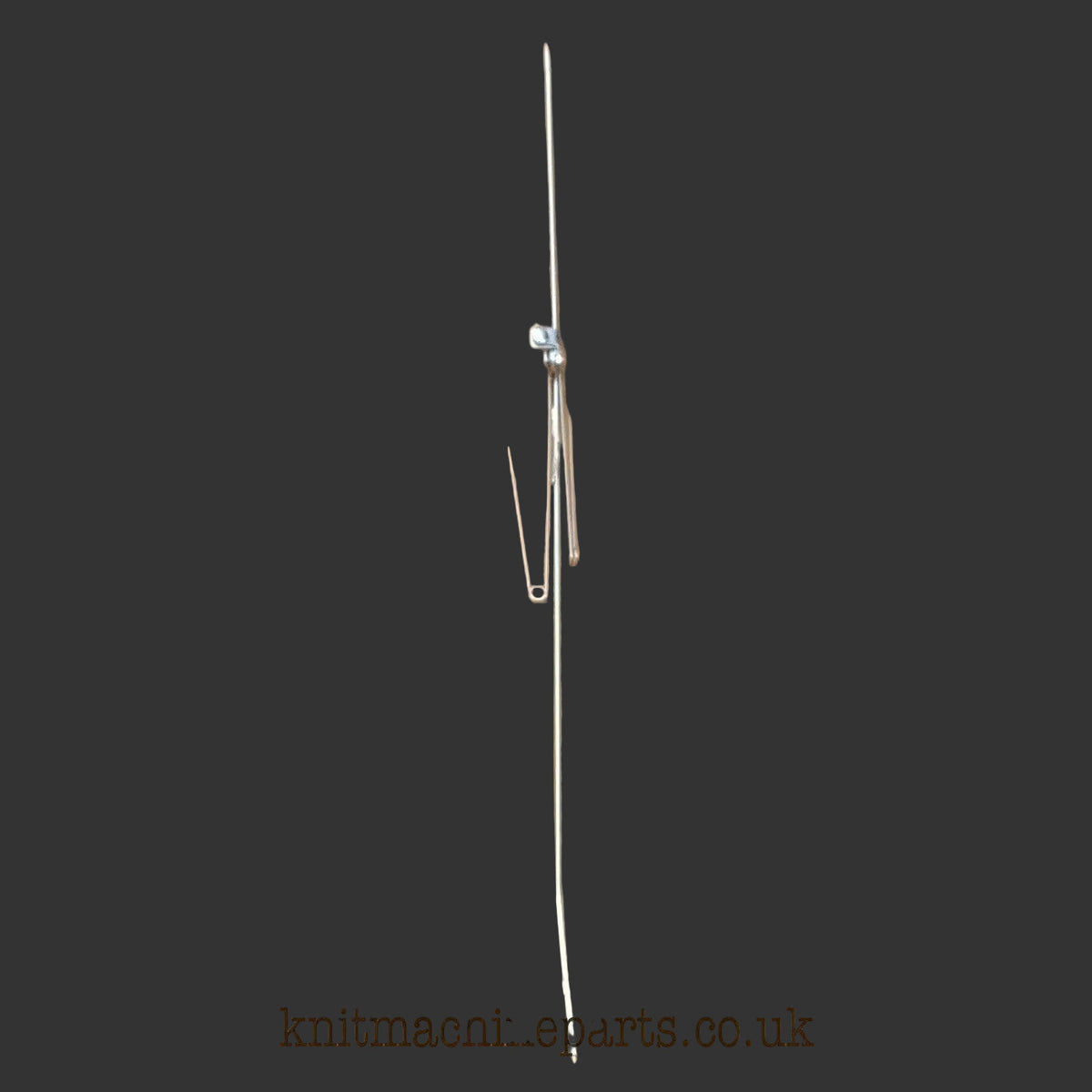 A used Toyota KS 901 knitting machine upper tension rod, showing signs of wear such as rust.