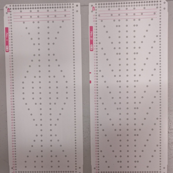 Knitmaster Ribber SRP60N PUNCHCARDS (x10)